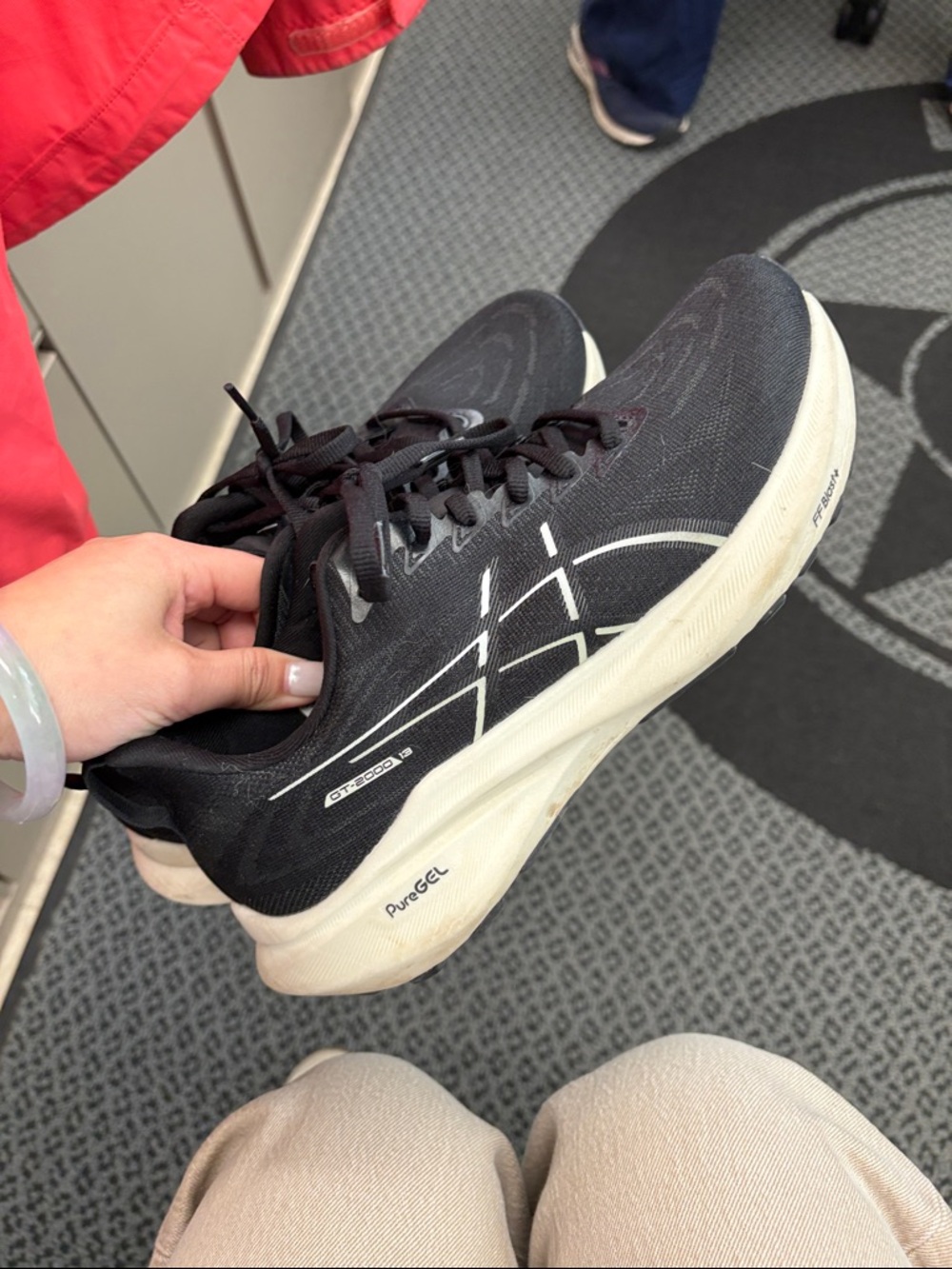 Asics Black and White Women's Running Sneakers